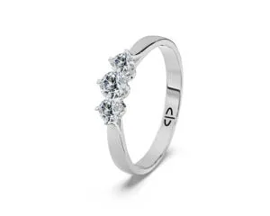 Zaručnički prsten PZ-3023 s cirkonima od 14 karatnog zlata