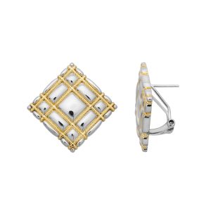 Marla srebrne naušnice s pozlatom