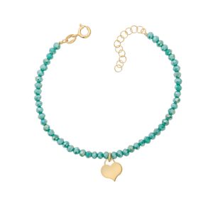 Ruby srebrna narukvica s pozlatom