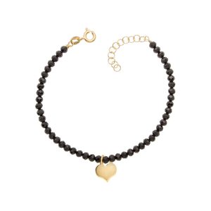 Ruby srebrna narukvica s pozlatom