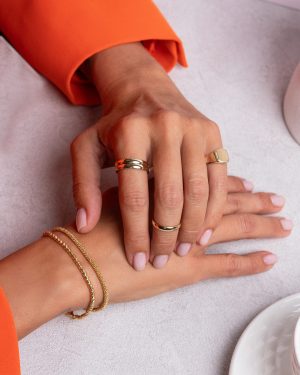 Nella srebrna narukvica s pozlatom