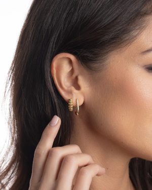 Camille srebrne naušnice s pozlatom