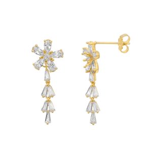 Sol srebrne naušnice s pozlatom