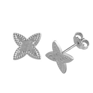 Lila srebrne naušnice