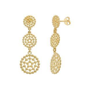 Tania srebrne naušnice s pozlatom