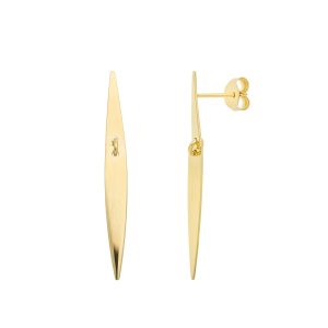 Nora srebrne naušnice s pozlatom