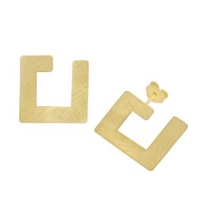 Square S srebrne naušnice