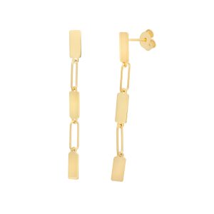 Leyla srebrne naušnice s pozlatom