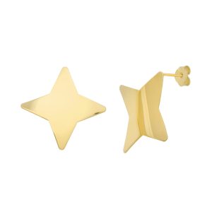 Big Star srebrne naušnice s pozlatom