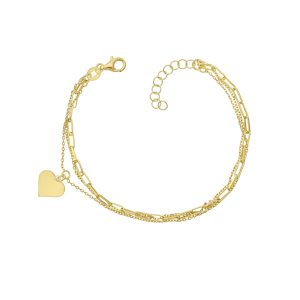 Julia srebrna narukvica s pozlatom