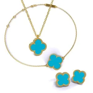 Serenity S Turquoise set s pozlatom