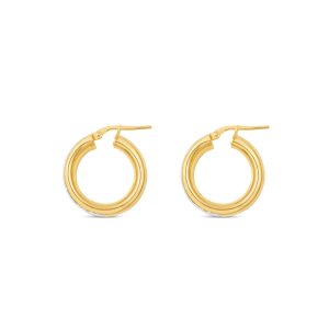 Nastja srebrne naušnice s pozlatom