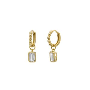 Levi srebrne naušnice s pozlatom