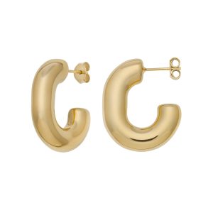 Rue srebrne naušnice s pozlatom