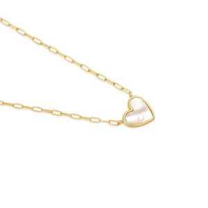 Leondra srebrna ogrlica s pozlatom