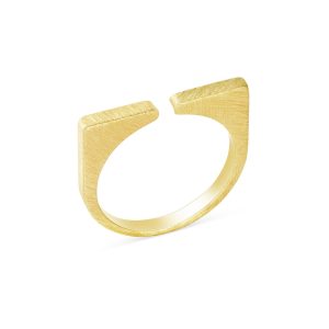 Velda srebrni prsten s pozlatom