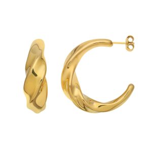 Mass srebrne naušnice s pozlatom