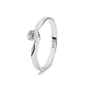 Zaručnički prsten PZ-1740 s cirkonom od 14 karatnog zlata