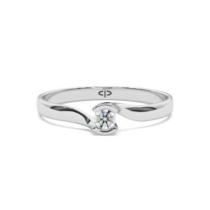 Zaručnički prsten PZ-1740 s cirkonom od 14 karatnog zlata