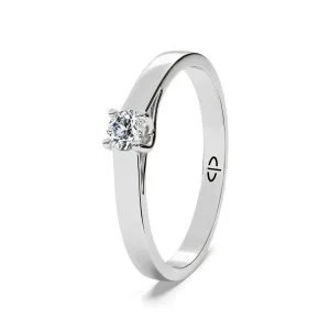 Zaručnički prsten PZ-3002 s cirkonom od 14 karatnog zlata