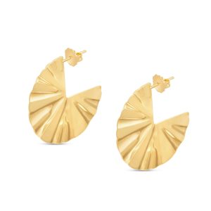 Odette srebrne naušnice s pozlatom