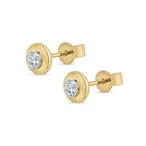 Solitaire zlatne naušnice s dijamantima