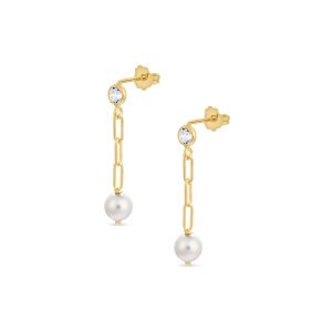 Palomar srebrne naušnice s pozlatom