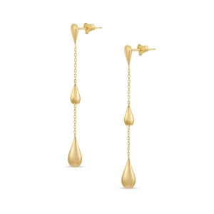 Teardrops srebrne naušnice s pozlatom