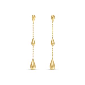 Teardrops srebrne naušnice s pozlatom