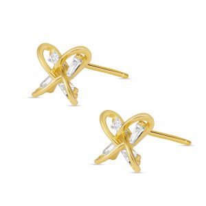 Moulin srebrne naušnice s pozlatom