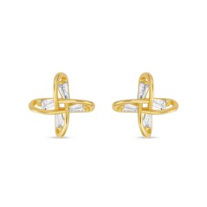 Moulin srebrne naušnice s pozlatom