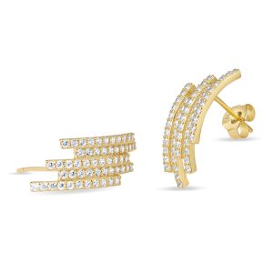 Lindsal srebrne naušnice s pozlatom