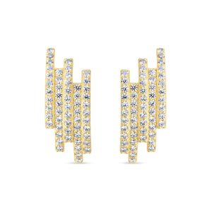 Lindsal srebrne naušnice s pozlatom