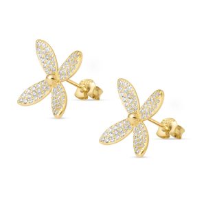 Rockneby srebrne naušnice s pozlatom