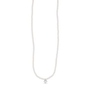 Rowde srebrna ogrlica s pozlatom