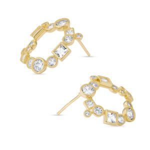 Viedma srebrne naušnice s pozlatom