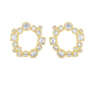 Viedma srebrne naušnice s pozlatom