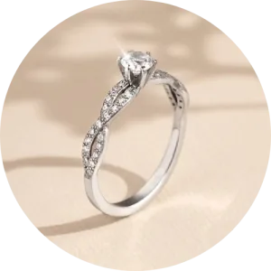 Zaručničko prstenje od srebra s cirkonima