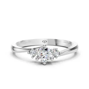 Zaručnički prsten PZ-3115 s cirkonima od 14 karatnog zlata