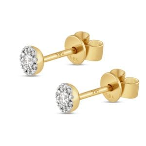 Polis zlatne naušnice s dijamantima