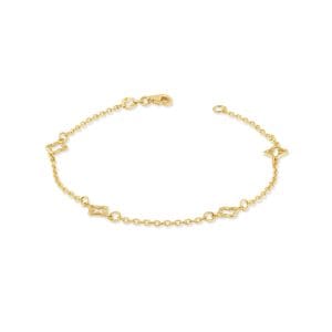 Flowers zlatna narukvica