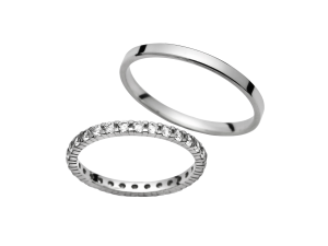 Vjenčano prstenje PM-207 od srebra s cirkonima