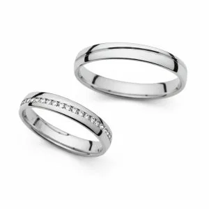 Vjenčano prstenje PM-383 od srebra s cirkonima