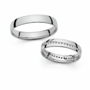 Vjenčano prstenje PM-4228 od srebra s cirkonima